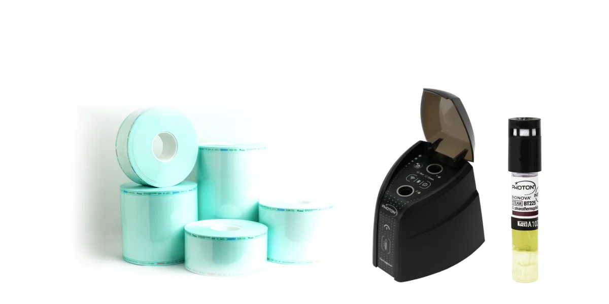 Rollos de esterilización YIPAK, incubadora lectora e indicador biológico Photon de TERRAGENE